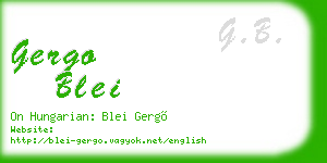 gergo blei business card